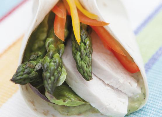 Asparagus and Chicken Wrap