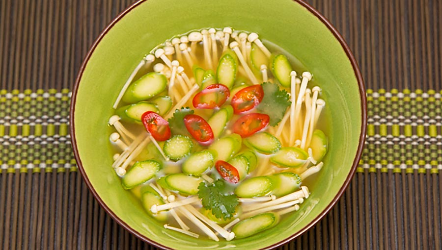 Asparagus and Mushroom Broth